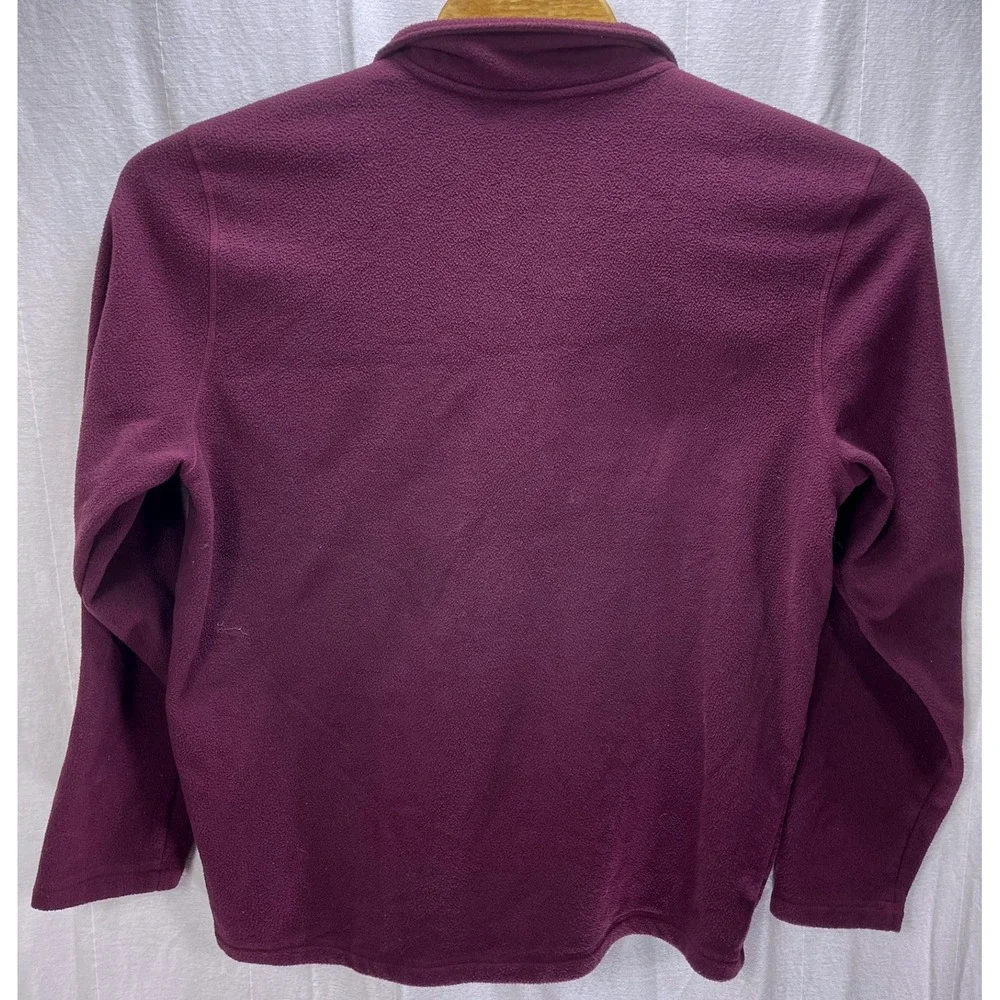 The North Face Mens XL Burgundy Gray Fleece Pullover Quarter Zip
